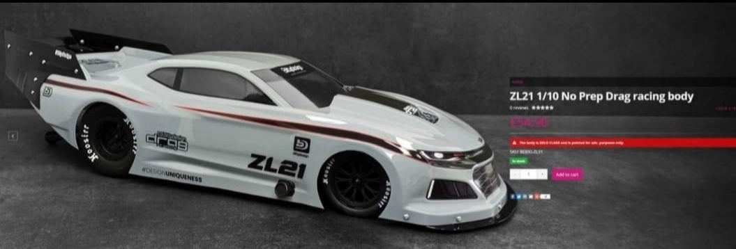 Bitty Design ZL21 1/10 No Prep Drag Body