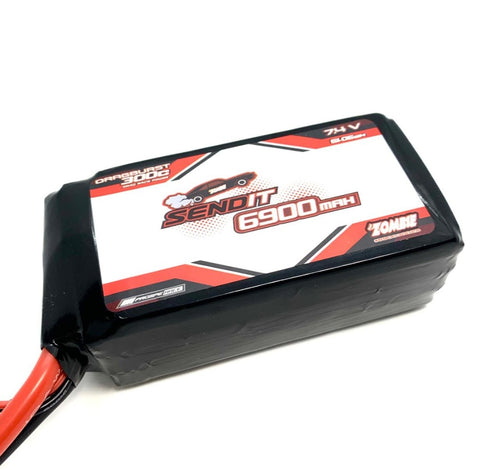 TEAM ZOMBIE "SENDIT" Drag Battery 7.4v 6900mah 300C 2S2P - Speedy RC