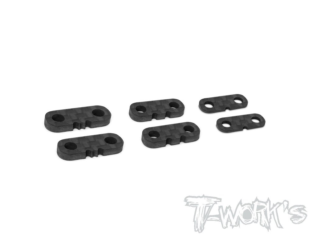 Graphite Servo Mount Spacer Set ( 1.0 , 2.0 , 2.5mm Each 2pcs. )