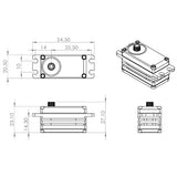 MKS HBL575 SL ALLOY CASE SHORTY SERVO - 0.07 SPEED 16.8KG TORQUE - Speedy RC