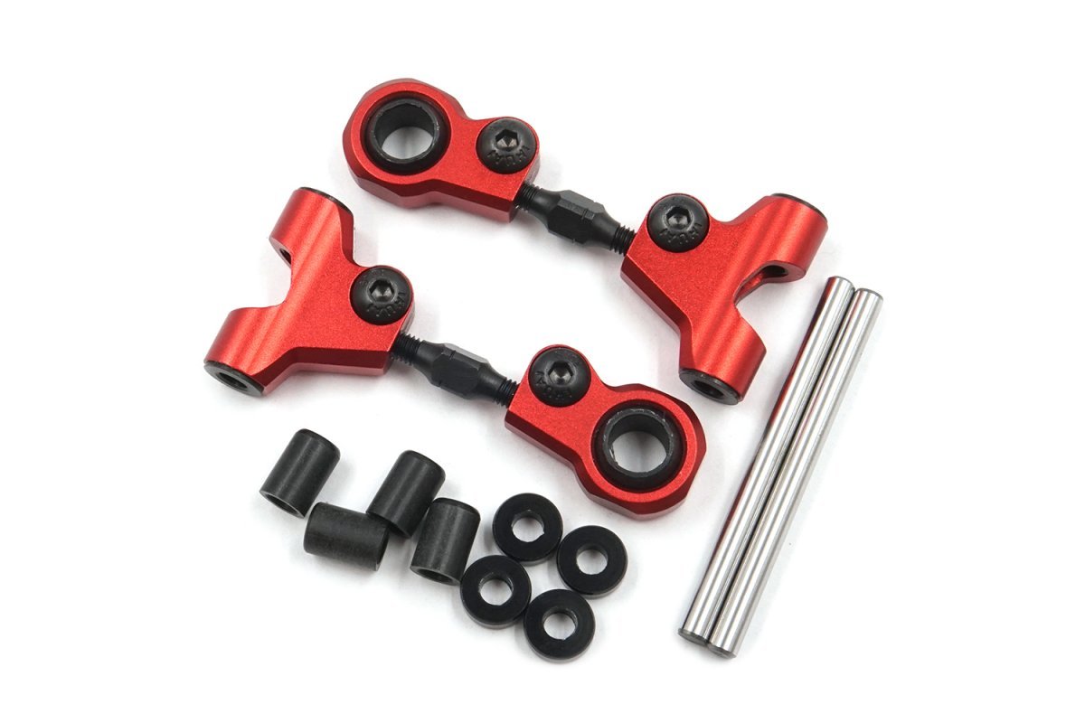 Yeah Racing Red Aluminium Tamiya TT-01 & TT-01E Front Upper Suspension Arms 2Pcs w/ Hardware