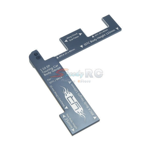 Yeah Racing 1/10 EP Touring Car Body Gauge For ISTC BRCA GunMetal YT-0067GM