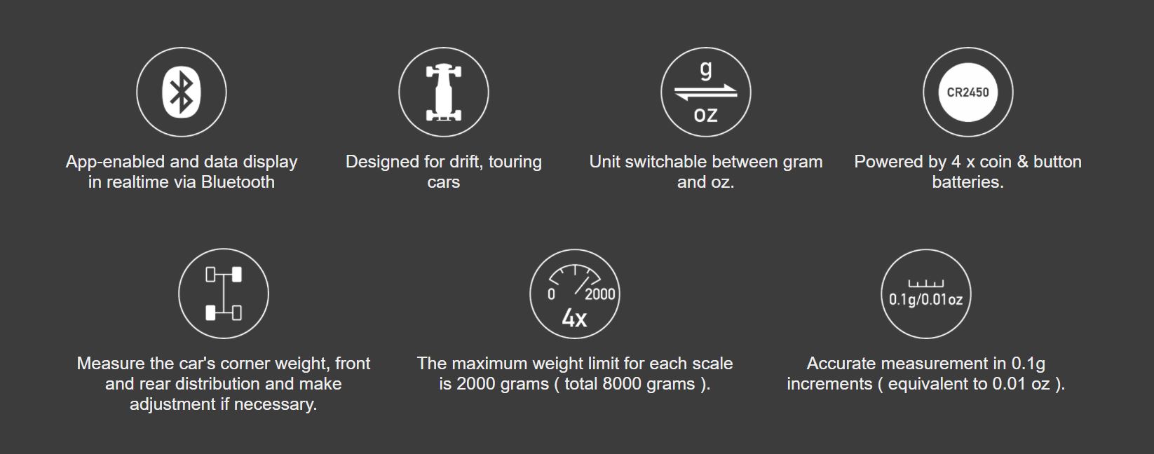 SkyRC Bluetooth Corner Weight System w/ T-Works Case