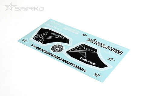 Sparko F8 Wing Sticker-Black and White (F89005-BK)