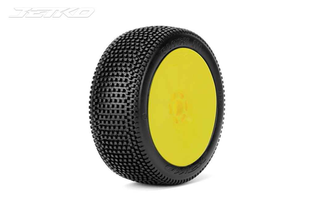 JETKO BLOCK IN 1/8 Buggy Pre-Glued Tires (pair)