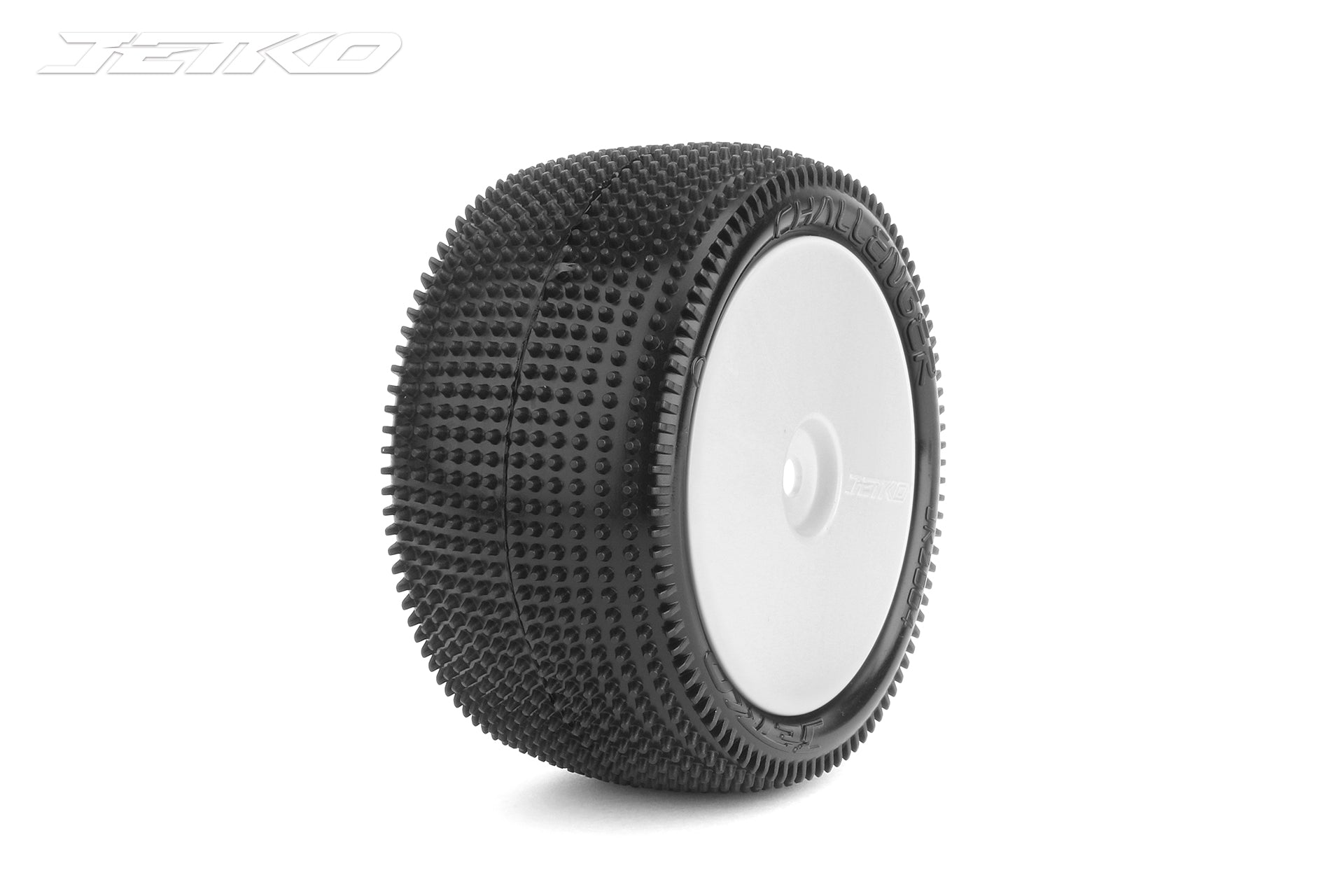 JETKO Challenger 1/10 Rear Carpet Buggy Mounted Tires (Pre-glued)