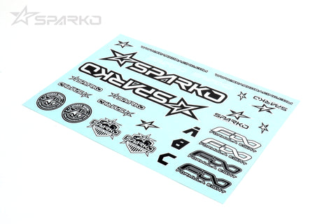 Sparko F8 Body Sticker-Black and White (F89004-BK)