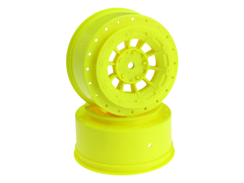 JConcepts Hazard SCT Wheel - Yellow (2pcs) SC10, SC5M JC3344Y