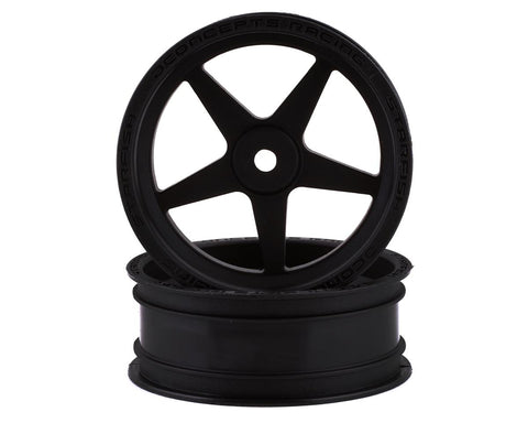 JConcepts Starfish Street Eliminator 2.2" Front Drag Racing Wheels (Black) (2) w/12mm Hex - Speedy RC