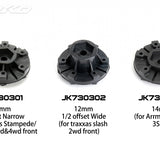 Jetko 1/10 EX SC Wheel Connector - 12mm 1/2 offset Wide 7303B2 - Speedy RC