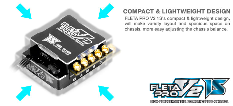 FLETA PRO V2 1S BRUSHLESS CONTROLLER BLACK - MM-ME-FLP2K1S