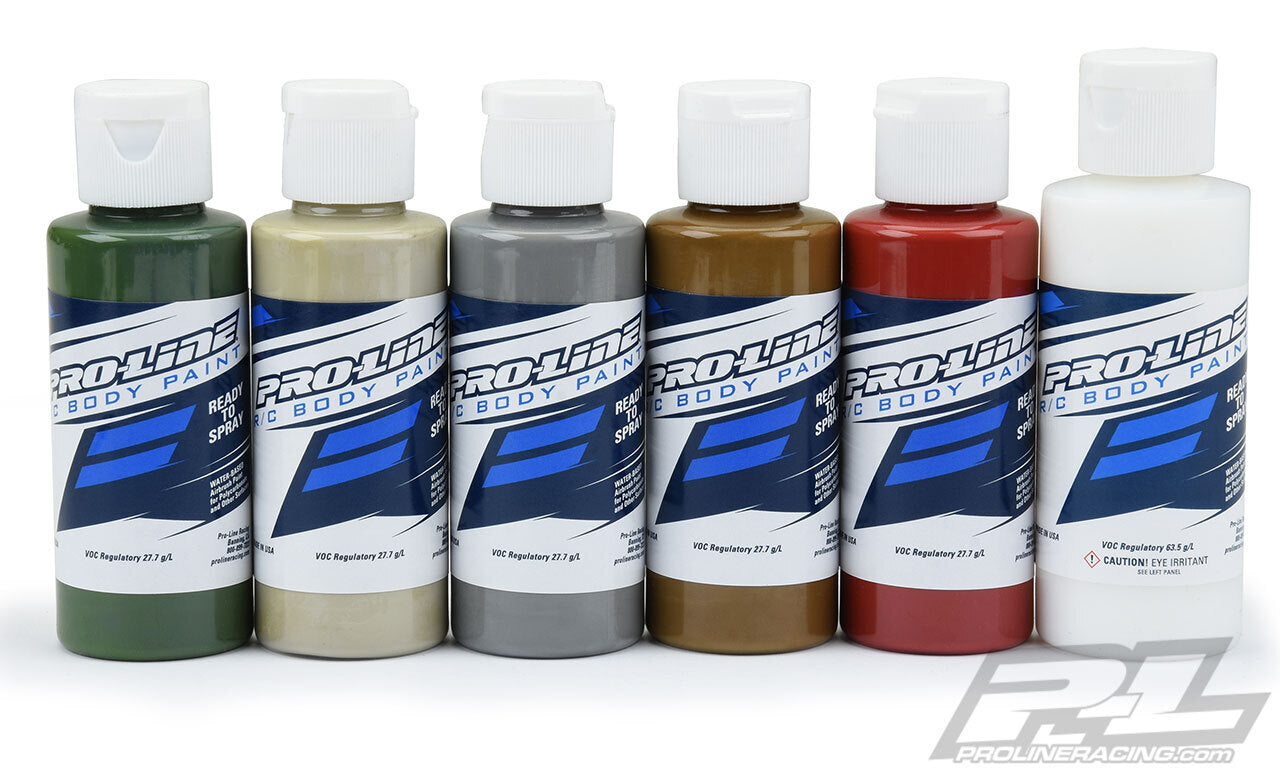 PRO-LINE RC BODY PAINT MILITARY SET (6 PACK) PR6323-04