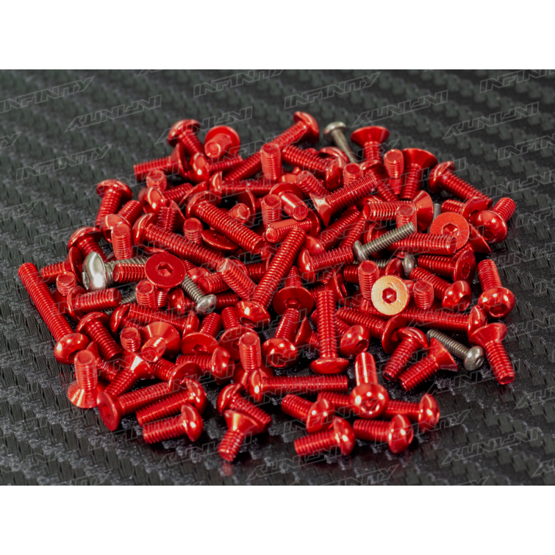 R0267 - IF18 ALUMINUM SCREW SET(UPPER/RED)(MULTI FIT ) IF15/14