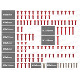 R0267 - IF18 ALUMINUM SCREW SET(UPPER/RED)(MULTI FIT ) IF15/14 - Speedy RC