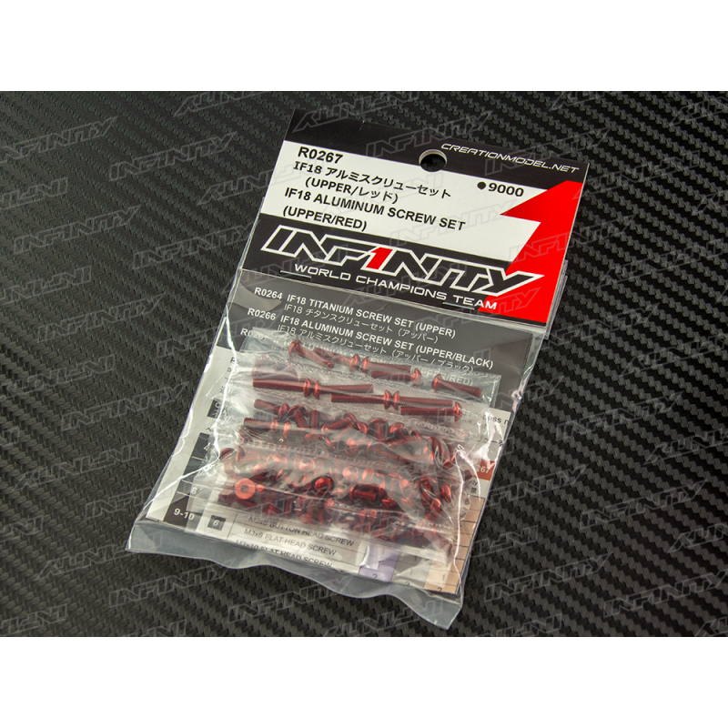 R0267 - IF18 ALUMINUM SCREW SET(UPPER/RED)(MULTI FIT ) IF15/14