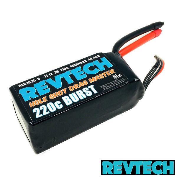 3S 11.1V 4000MAH 110C 220C BURST LIPO DRAG RACING PACK NO PLUG RE