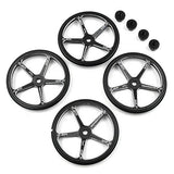 YT-0142BK Aluminum Set Up Wheels For 1:10 M Chassis Black (BLACK) - Speedy RC