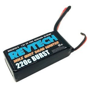 2S 7.4V 4000MAH 110C 220C BURST LIPO DRAG RACING PACK NO PLUG REV2034-5