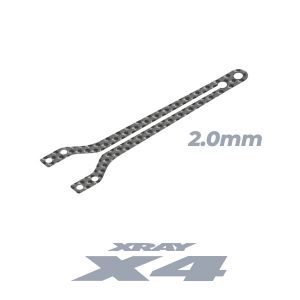 XRAY X4 GRAPHITE UPPER DECK - SPLIT FRONT - 2.0MM - XY301072 - Speedy RC