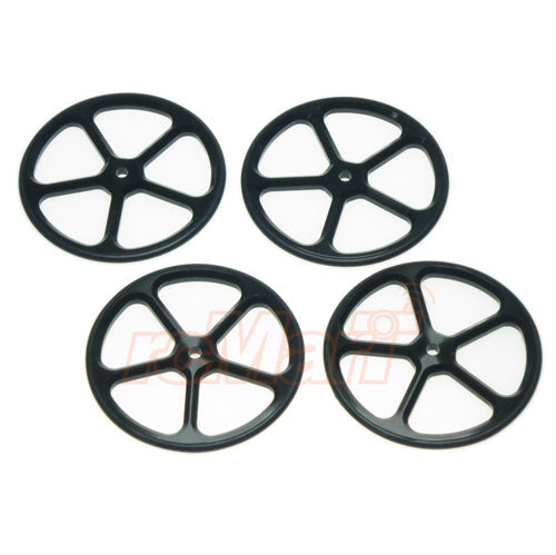 Yeah Racing Aluminum Set Up Wheels for 1:10 RC Touring Car (BK) YT-0069BK