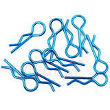 Yeah Racing RC Body Clips Laser Blue (10pcs)