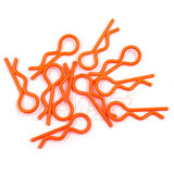 Yeah Racing RC Body Clips Fluro Orange (10pcs)