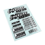 Execute XQ3S Logo Sticker Decal A6 148x105mm (XP-30055)