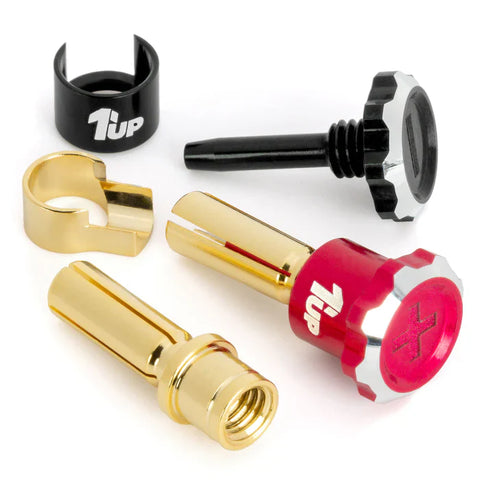 1up Racing Lockdown Adjustable Bullet Plugs (5mm Plug) (Assorted Colours)