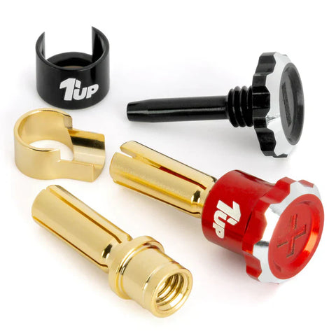 1up Racing Lockdown Adjustable Bullet Plugs (5mm Plug) (Assorted Colours)
