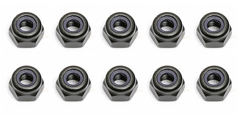 Locknuts, M3, black steel