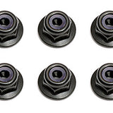 Locknuts, M3, flanged, black