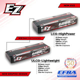 EZpower 2S 7.6V 6100mAh 140C ULCG LiPo HV Battery
