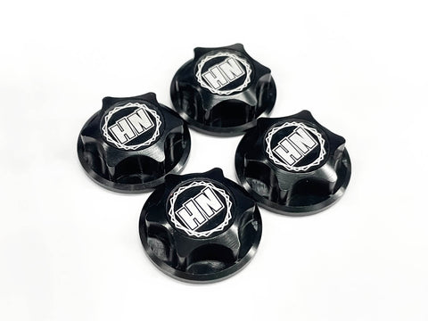 Hong Nor Covered Serrated Wheel Nuts (P1.25) Black (#449-BK)