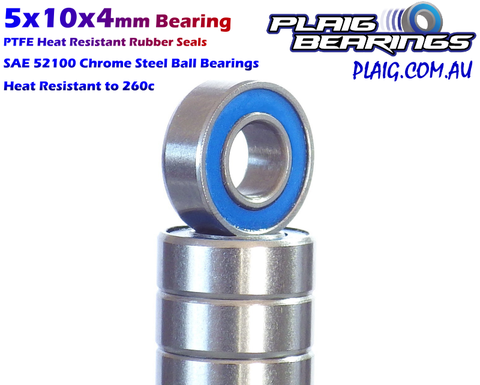 5x10x4mm Bearing – Rubber Seals – MR105-2RS