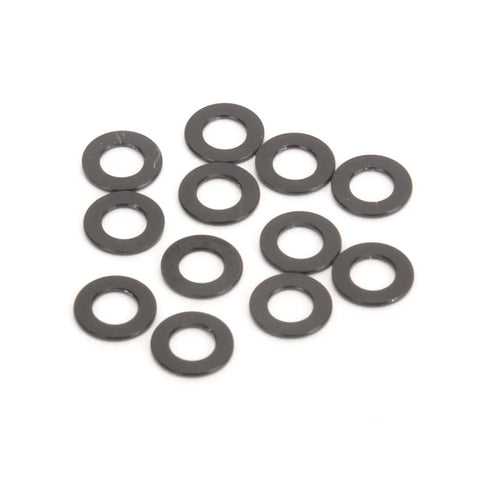 M3 Black Alloy Washers 0.5mm (pk12)