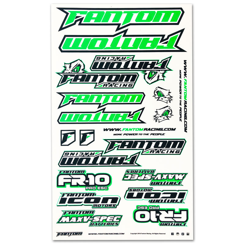 Fantom Sticker Fantom Racing Stickers / Decals – Speedy RC