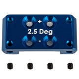 RC10B7 FT Front Bulkhead, +/-2.5 deg., blue aluminum