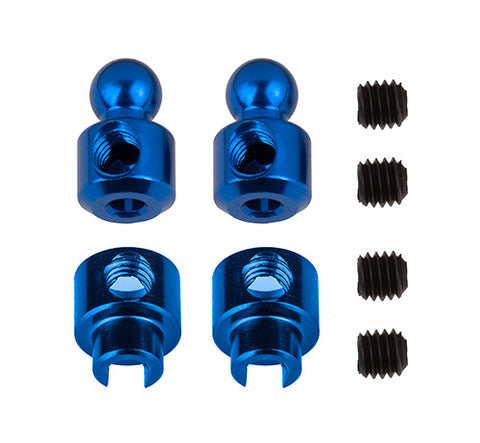 RC10B7 Anti-Roll Bar Hardware Set, blue aluminum