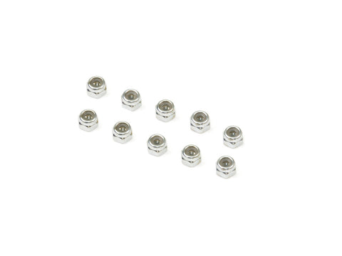 <B072501> M2.5 NYLON NUT (Silver/10pcs)