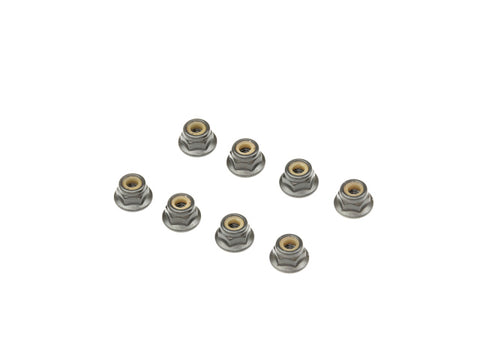 <B07403> M4 FLANGED NYLON NUT (Black/8pcs)