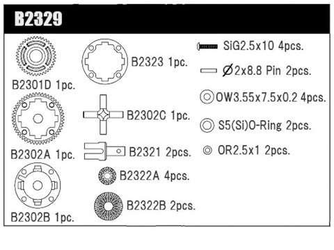 B2329 Gear Diff Kit MSB1