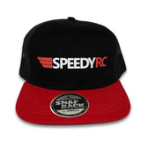 Speedy RC Snapback Trucker Hat Flat Red Bill