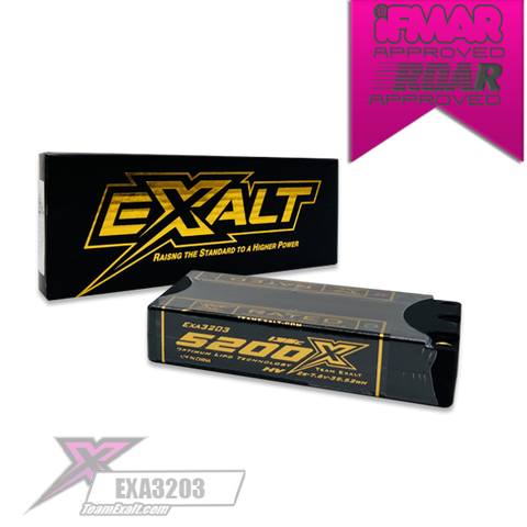 Exalt X-Rated 2S 135C LCG Hardcase Shorty Lipo Battery (7.6V/5200mAh) w/5mm Bullets (EXA3203)