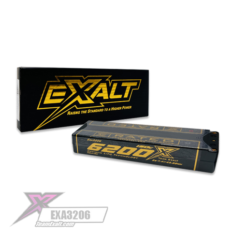 Exalt X-Rated 2S 150C Hardcase LiPo Battery (7.4V/6200mAh)