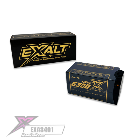 Exalt X-Rated 4S 135C Hardcase Shorty Lipo Battery (14.8V/6300mAh)