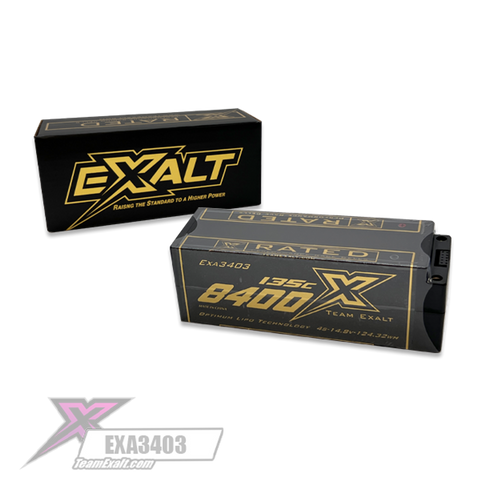 Exalt X-Rated 4S 135C Stick Hardcase Lipo Battery (14.8V/8400mAh)