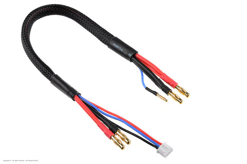 Revtec - Charge/Balance Lead - 4mm Bullit Connector 2S - Charger 2S XH Connector - 2mm Bullit Connector - 14AWG Silicon Wire - 30cm - 1 pc