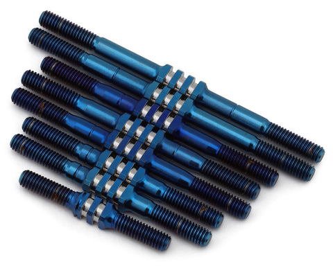 JConcepts - RC10 Worlds Fin titanium turnbuckle set - burnt blue, 8pc.