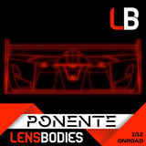 LENSBODIES 1/12 ONROAD BODY PONENTE LIGHT WEIGHT (0.5mm)