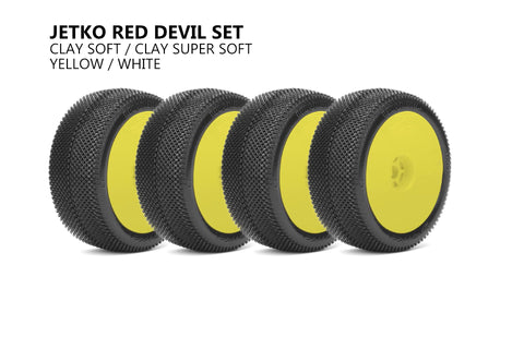 Jetko Red Devil 1/8 Buggy Clay Mounted Set (4pc)